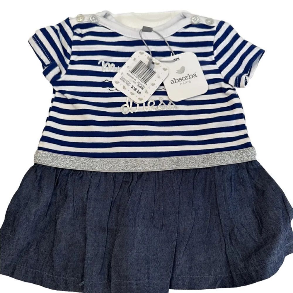 Absorba Paris Baby girl cotton set of two size 6-9, NWT